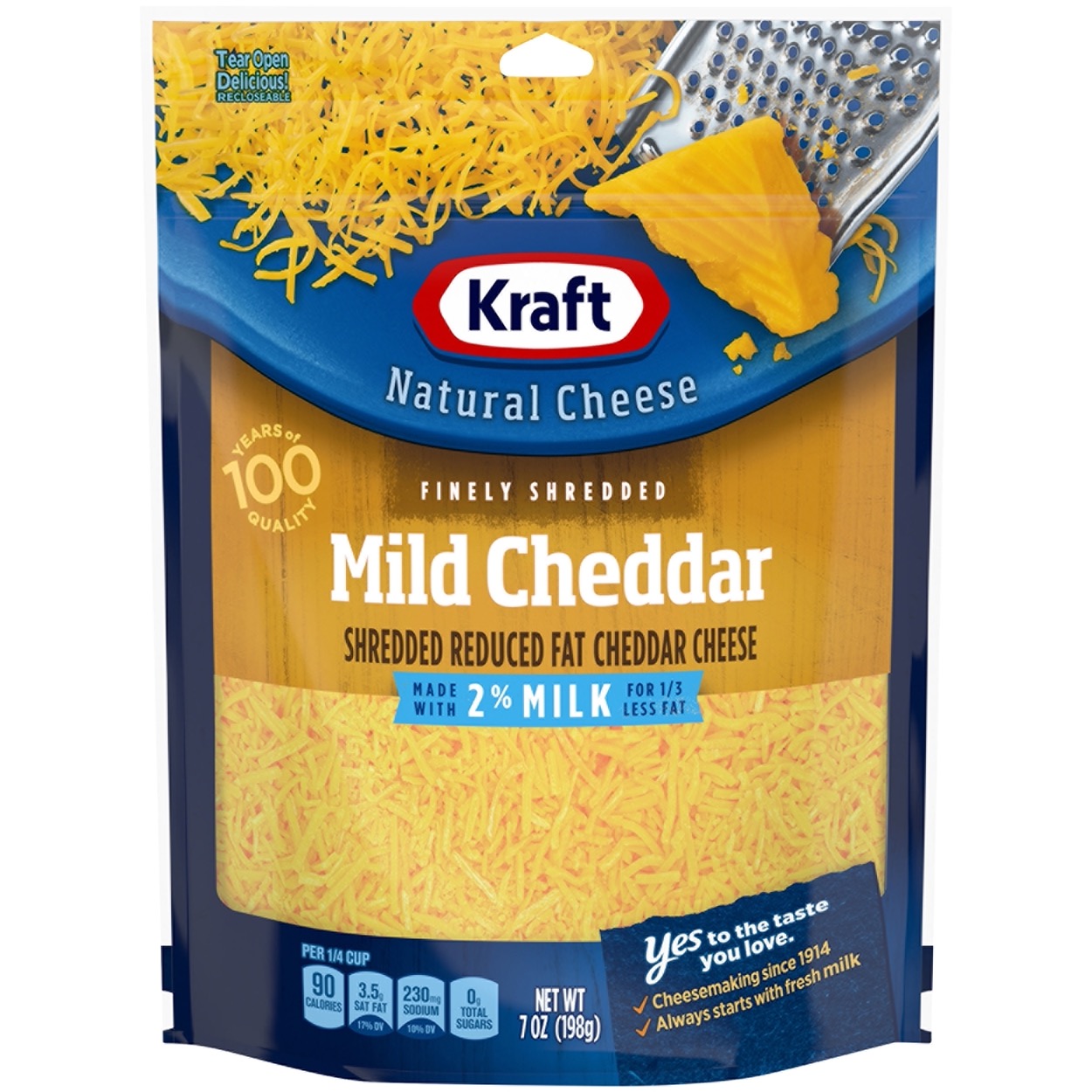 Mild Cheddar (2% Milk, Finely Shredded, Reduced Fat)