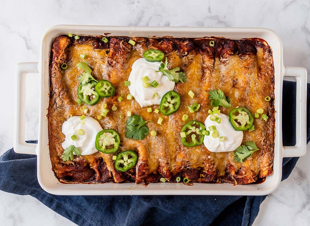 Cheesy Chicken & Chile Enchiladas