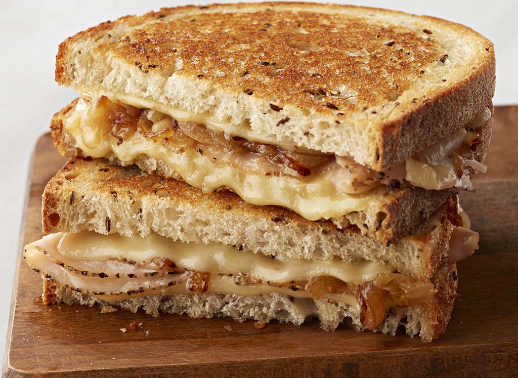Grilled Swiss Cheese, Turkey & Onion Sandwich