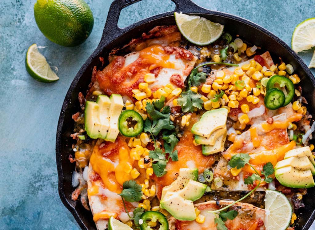 Salsa Verde Enchilada Skillet