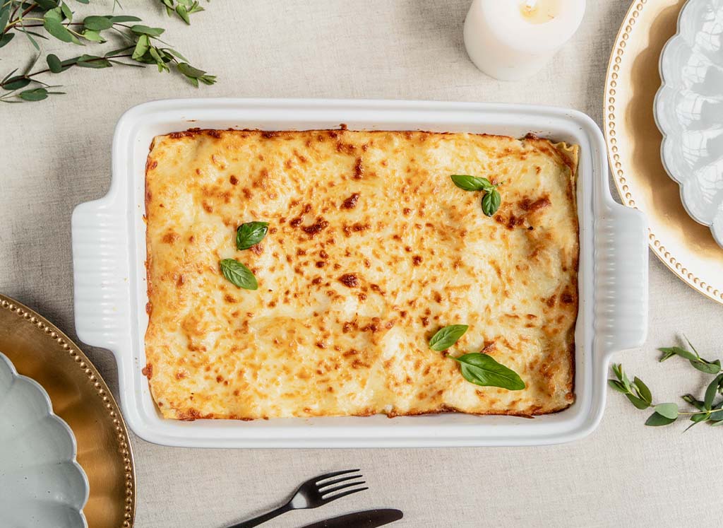 Creamy White Chicken & Artichoke Lasagna