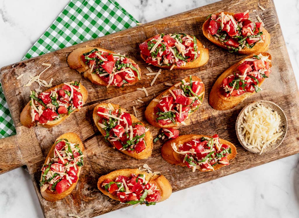 Bruschetta with Fresh Parmesan